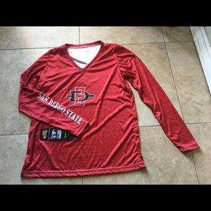 San Diego State Aztecs long sleeve v neck tee SM
